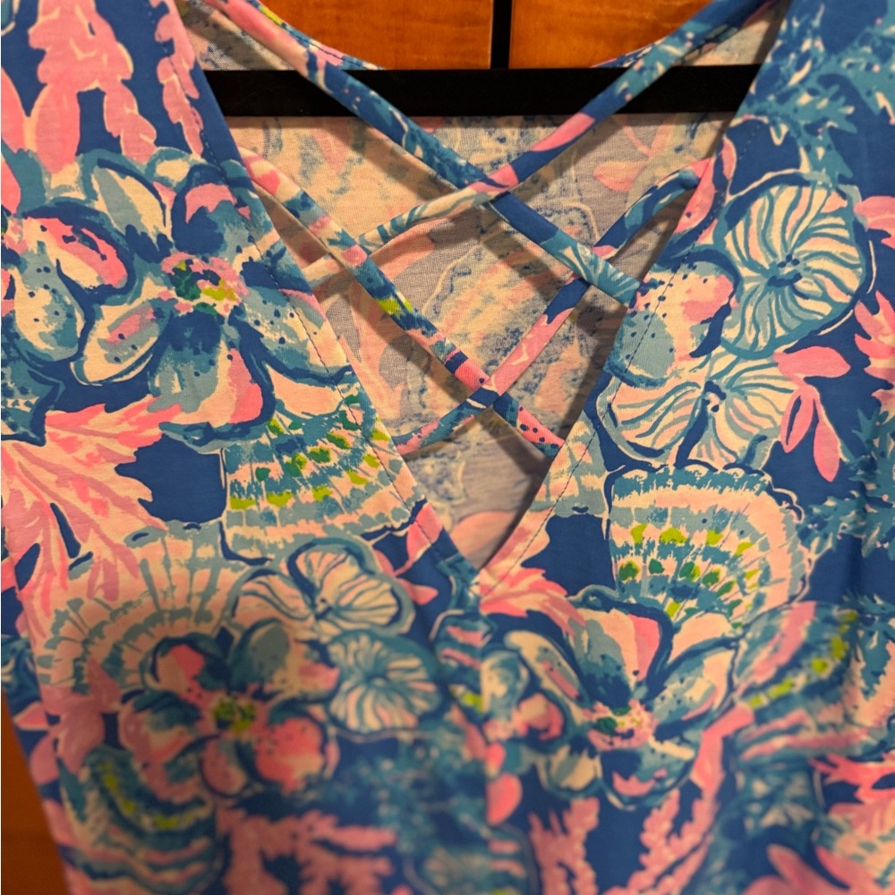 Lilly Pulitzer Kristen Dress Blue Tang Sitting Seaside XS NWT! - Picture 5 of 11